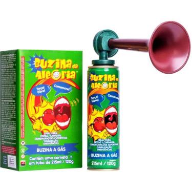 Imagem de Kit Carnaval Buzina da Alegria Corneta + Gás Festas Jogos - Dalegria