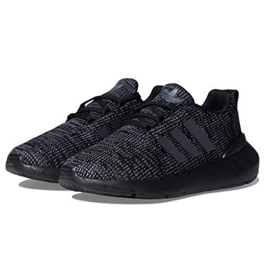 Imagem de adidas Originals Tênis unissex infantil Swift Run 22, Preto/cinza, 13 Little Kid