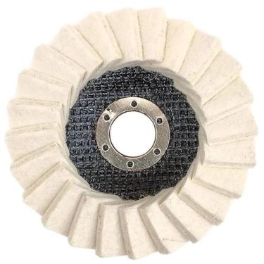 Imagem de Disco flap de feltro para polimento inox metais 115mm x 22,23mm - atop