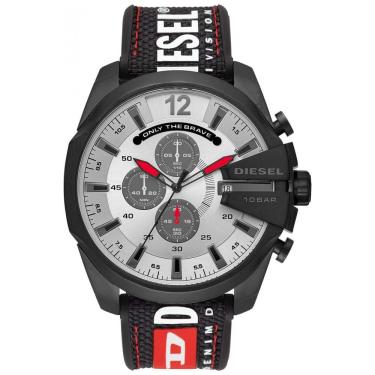 Imagem de Relógio Masculino Analógico de Quartzo com Pulseira de Nylon e Cronógrafo, Diesel DZ4512, Preto e Branco