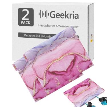 Imagem de Geekria NOVA Capa de fone de ouvido de bolso para fones de ouvido, moedas/intra-auriculares, bolsa organizadora de fones de ouvido/bolsa protetora universal para fones de ouvido/bolsa de