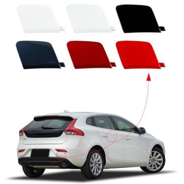 Imagem de Tampa do gancho de reboque do para-choque traseiro do carro, olho de reboque adequado para Volvo V40 2012 2013 2014 2015 2016 2017 2018 2019 39814200 (vermelho claro, lado direito do passageiro) capa