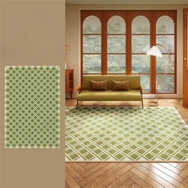 Imagem de HJZSZX Tapete de sala de estar verde, tapete decorativo leve, tamanho grande, antiderrapante, tapetes de quarto, tapetes de varanda de fácil manutenção, YY025,2,A,300x400CM