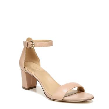 Imagem de Naturalizer Sandália feminina Vera com tira no tornozelo e salto bloco, Barely Nude, 7.5 Wide