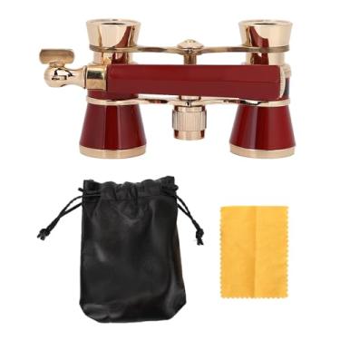 Imagem de 3X25 Opera Binocular Telescope, Theater Binocular with Wiping Cloth and Handle, Portable Theater Glasses for Adults Kids in Concert Theater Opera (Red)