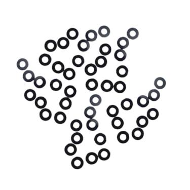 Imagem de YIJU 50x Badminton ilhas arruelas de nylon Protetores de fios de fios Acessórios leves Os ilhós de substituição de colapso interno anéis, Preto