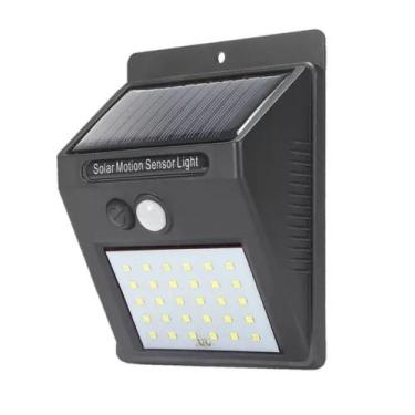 Imagem de Refletor Solar 20 Leds Com Sensor De Luz E Presença - Luminaria E Cia
