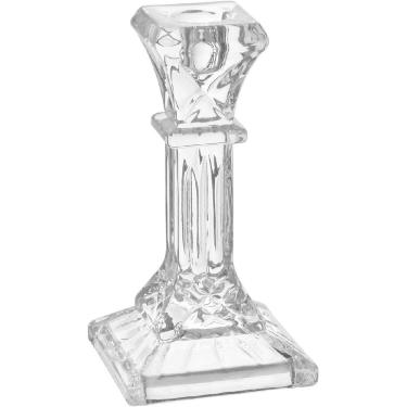 Imagem de CASTIÇAL PORTA VELA DECORATIVO HOME&CO ECO CRYSTAL 15x9x9cm TRANSPARENTE