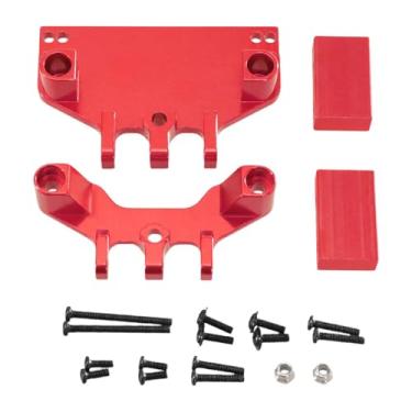 Imagem de Almencla RC Gear de direção Montagem fixa RC Servo Montagem 1/12 Escala RC Substitua Fácil de instalar kit de haste de tração de carro RC RC para MN128 MN86S, Vermelho