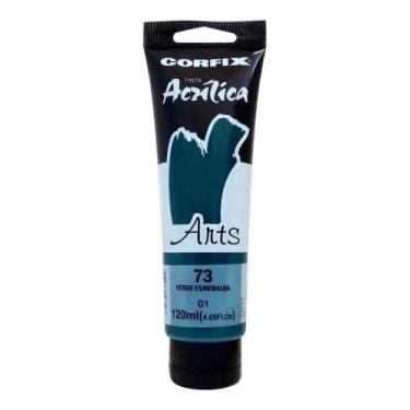 Imagem de Tinta Acrílica Corfix Arts 120ml Verde Esmeralda 73 Gr 1, 073 - VERDE 