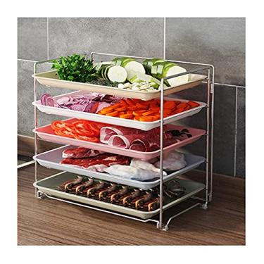 Imagem de A prateleira para pratos de fruteira pode ser pratos laterais montados na parede, pratos de armazenamento empilháveis de várias camadas, pratos de panela quente para casa, pratos especiais FRU