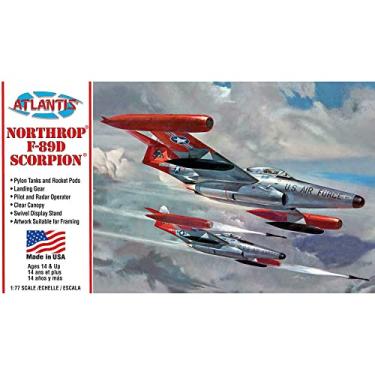 Imagem de Atlantis Brinquedo e Hobby Northrop F-89D Scorpion 1/77 Kit de modelo de plástico Atlantis feito nos EUA