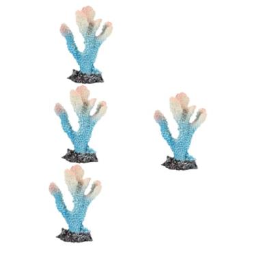Imagem de AKALNNB 5 peças de ornamentos de aquário estatueta de recife de coral Planta micro ornamentos de paisagem artificial para aquário de peixes ornamento de paisagismo de água salgada resina A