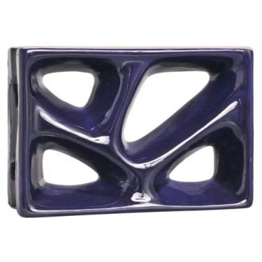 Imagem de Elemento Vazado Louça Rama Azul Cobalto Esmaltado - 750280 - CERAMICA 