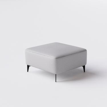 Imagem de Sofá Dream Box Moderno Puff 80cm Cinza Com Courino Terracota