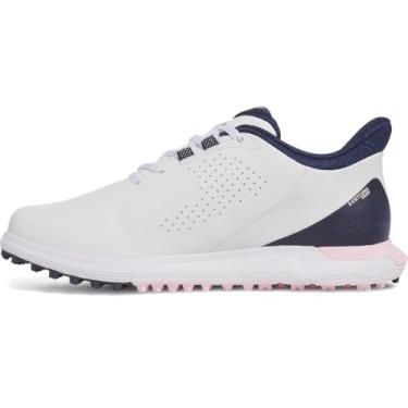 Imagem de Under Armour Tênis feminino Drive Fade Spikeless, (101) Branco/Rosa Prime/Azul-marinho, 40