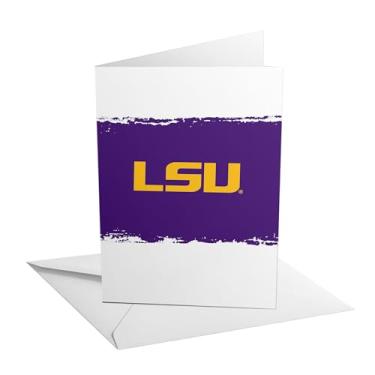 Imagem de Desert Cactus LSU Cartão comemorativo de 12 x 17 cm Tigers Geaux Louisiana State University, cartolina dobrada única com envelope de celebração oficialmente licenciada (cartão B de 12 x 18 cm
