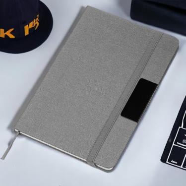 Imagem de Caderno De Anotações 80 Folhas com Elástico Cinza