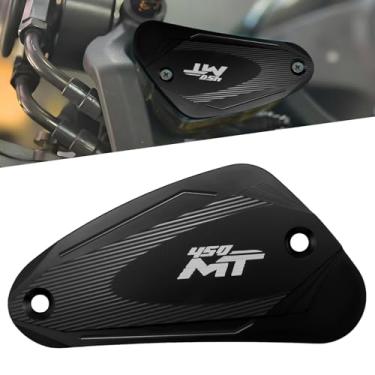 Imagem de XIDAODIT Tampa do reservatório de fluido de freio de motocicleta capa de cilindro mestre de freio dianteiro antivazamento para CFMOTO 450MT IBEX 450 2023-2025 (preto)