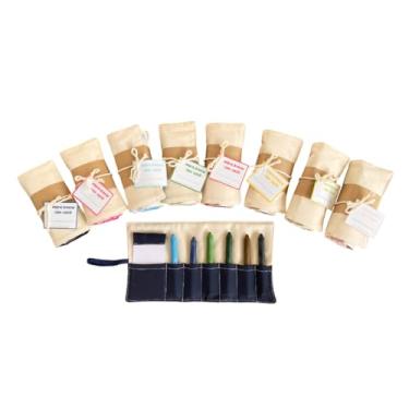 Imagem de Rolinho de Giz de Cera com Bloco (10 Unidades) - Festa Infantil - Mix Cores