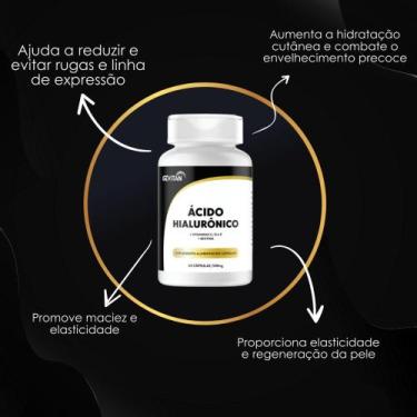 Imagem de Capsula - Ácido Hialurônico P/ Pele Viçosa 60 Caps 500mg + Vitamina C,