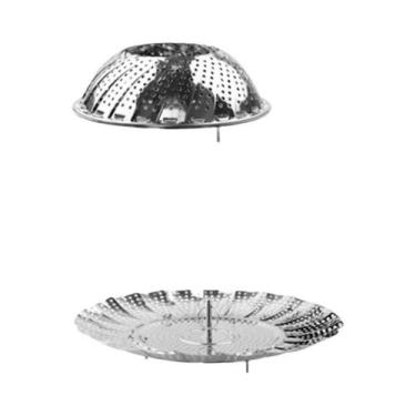 Imagem de Cesta Dobrável De Aço Inoxidável Para Alimentos, Cesta Multifuncional 