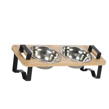 Imagem de Generic Tigelas elevadas para gatos, tigelas para comida e água, para gatinhos, 2 potes, elevadas para cães, alimentador de comida para animais de estimação