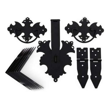 Imagem de Kit Para Baú 14 Peças + 10 Dobradiça + 5 Puxador Mexicano