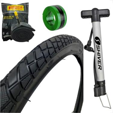 Imagem de Pneu Bike Bicicleta Shiver Praieiro Beach Aro 26 x 2.125 camara pirelli bomba fita antifuro