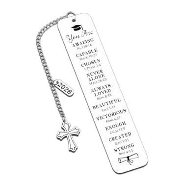 Imagem de Marcador de livro de formatura para ele, primeiro dia, senior, 2026, presentes para meninas, meninos, classe de 2026, presentes para ensino médio, faculdade, enfermeira médica, alunos, pós-graduação