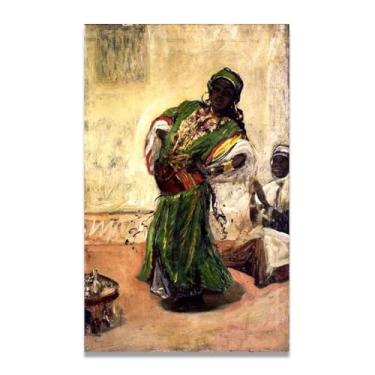 Imagem de A Moorish Dance John Lavery Iconic Realist Portrait & War Scene Canvas Art – Decoração de parede irlandesa atemporal para casa 20 x 32 cm Un Framed