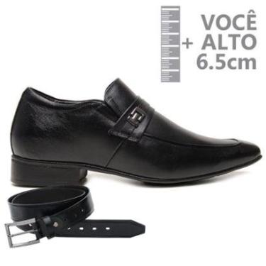 Imagem de Sapato Com Salto Interno Jota Pe Preto + Cinto 079502-Masculino