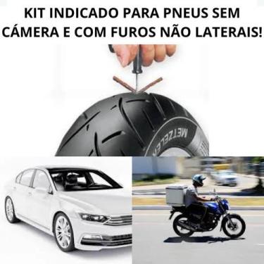 Imagem de Reparo de Pneus sem Câmara de Moto Carro Kit 6 peças Tipo Macarrão Bor