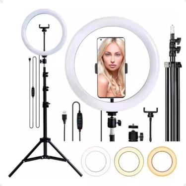 Imagem de  Ring Light Lorben Aro De Led 26cm com tripé Selfie Blogueiro Maquiagem