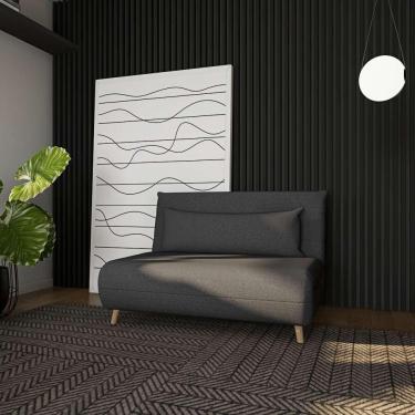 Imagem de Sofá-Cama 2 Lugares Casal Teramo Cinza Escuro