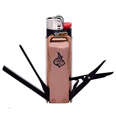 Imagem de LighterBro Capa de cobre limitada – capa de cobre para transformar seu isqueiro de bolso – capa mais leve com pôquer, faca e tesoura super afiada, abridor de garrafa, chaves de fenda e porta-chaveiro