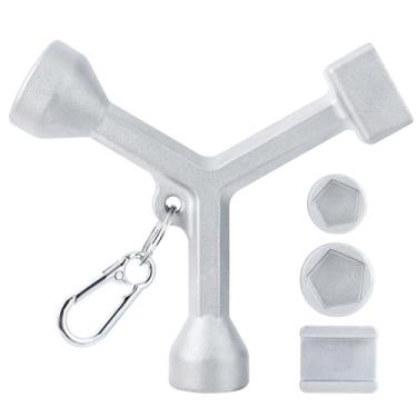 Imagem de Chave inglesa de medidor para tampa de medidor com porca pentágono, ferramenta de desligamento de válvula de medidor de água, tampa de medidor para parafusos pentagonais grandes e padrão