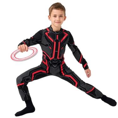 Imagem de Fantasia infantil digi para meninos, macacão Hero Cyberspace com frisbee luminoso que brilha no escuro para 4-12