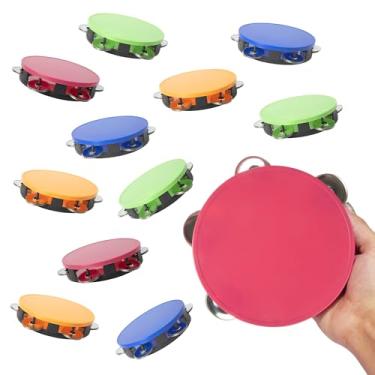 Imagem de Windy City Novelties Pacote Com 12 Pandeiros Neon Para Festa, Brinquedos Musicais De 5 1/2" E Apitos Crianças Adultos, Perfeitos Festas, Eventos Comemorações