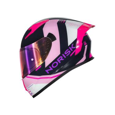 Imagem de Capacete Norisk Flow Run Blue / Pink Viseira Extra (60)