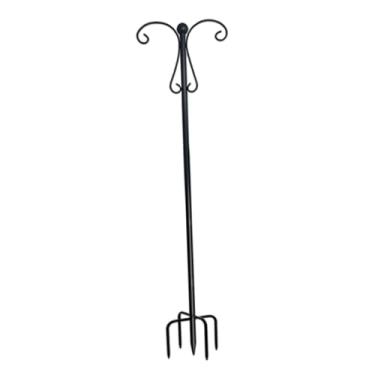 Imagem de Generic Suporte de suspensão de jardim com gancho duplo para decoração de metal, alimentador de pássaros, poste de jardim, gancho para cesta de flores, ninhos, 233 Cm