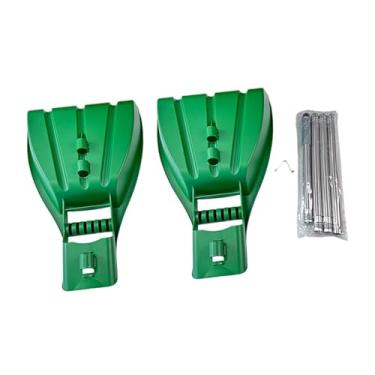 Imagem de Generic Pás de folhas para jardim, ancinho portátil resistente, garra para folhas, para lixo, aparas de grama, detritos de gramado, jardim, 2 Peças com Haste