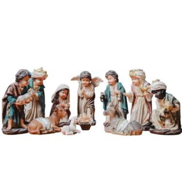 Imagem de Presépio Natal Baby 15cm 11 Peças Resina Completo Infantil