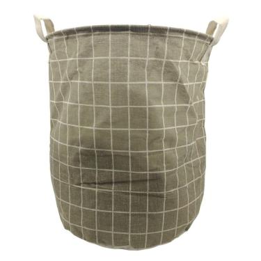 Imagem de Cesto Organizador Multiuso Tecido Brinquedos Roupa - Cinza