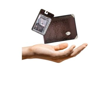 Imagem de Kit Carteira Media Mitty Couro + Refil Mitty M1 Plm0 Cafe