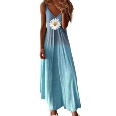 Imagem de Pulôver de praia tie-dye feminino maxi vestido de verão feminino solto