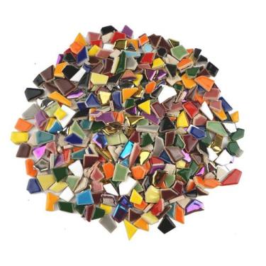 Imagem de Telhas cerâmicas artesanais Lanyani Vibrant para mosaicos de 1 kg