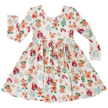Imagem de Vestido pureborn Toddler Girl Bamboo Viscose Christmas 2-3T
