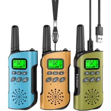 Imagem de Walkie Talkies Inspireyes recarregáveis para crianças de 3 a 12 anos, 