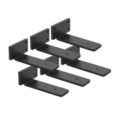 Imagem de Suportes de prateleira WINKER, pacote com 6, metal de ferro de 15 cm p